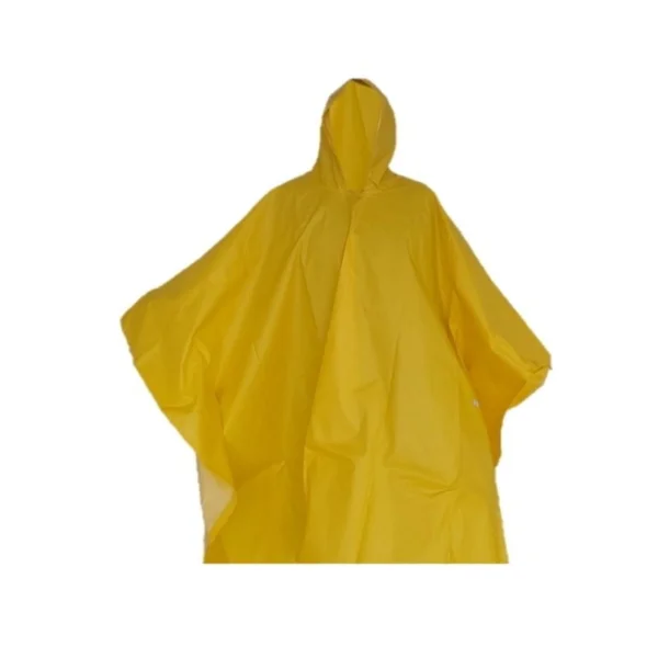 Capa PVC impermeable amarilla para protección contra la lluvia