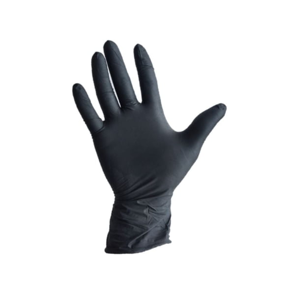 Guantes de Examen de Nitrilo Negro super strong para protección y resistencia sin polvo