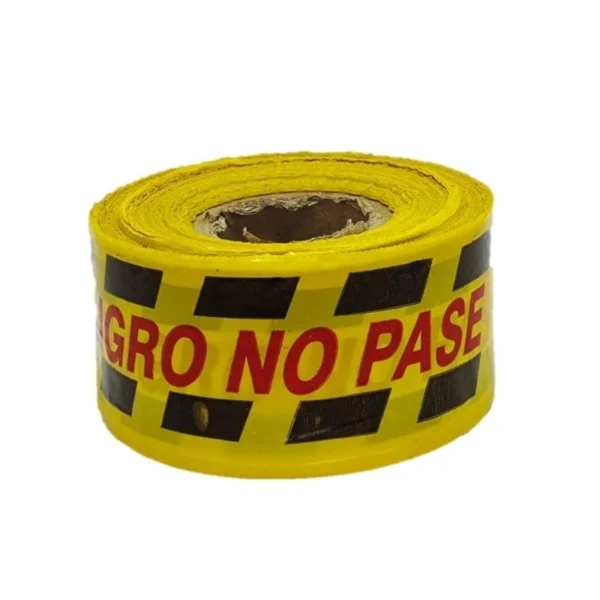ciinta de señalizacion peligro no pase amarilla
