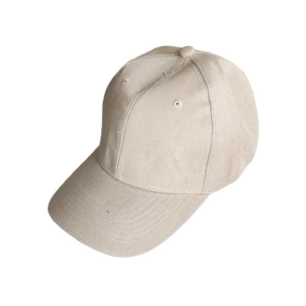 Gorra Drill para Dotación en color beige vista lateral.