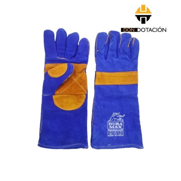 guante soldador reforzado azul naranja kevlar