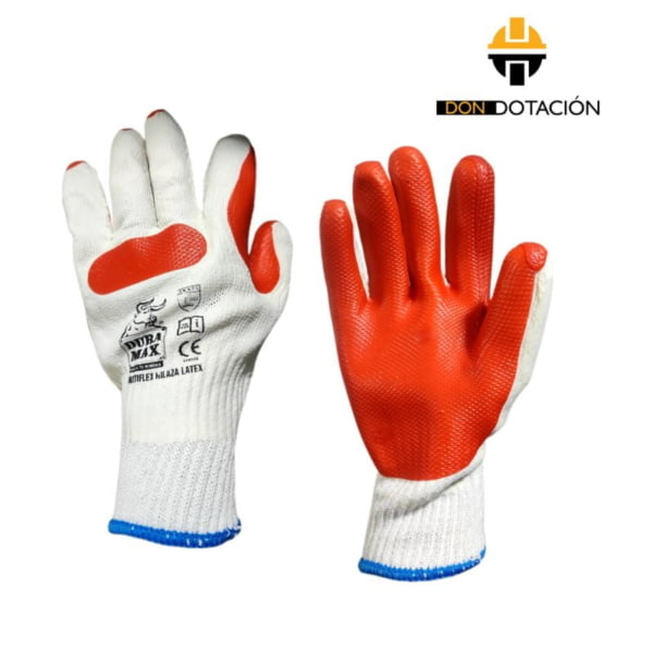 guantes de hilaza látex laminado