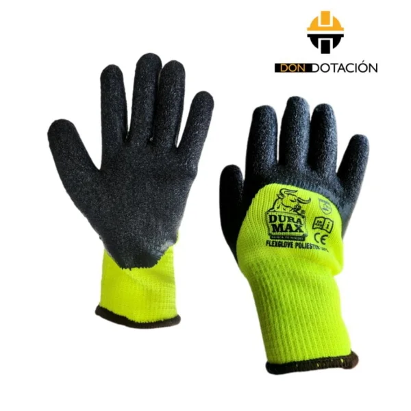 guantes poliester latex verde