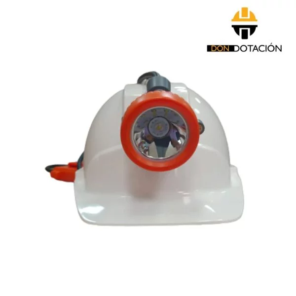 casco minero con portalampara