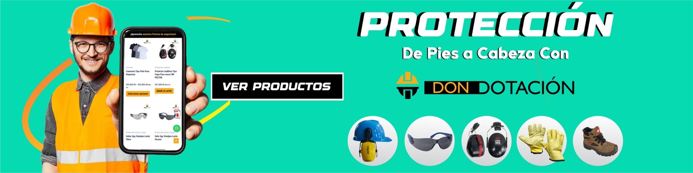 En don dotación Productos al por mayor de dotación industrial, Elementos de protección personal y primeros auxilios. Protege a tus empleados con nuestra amplia selección