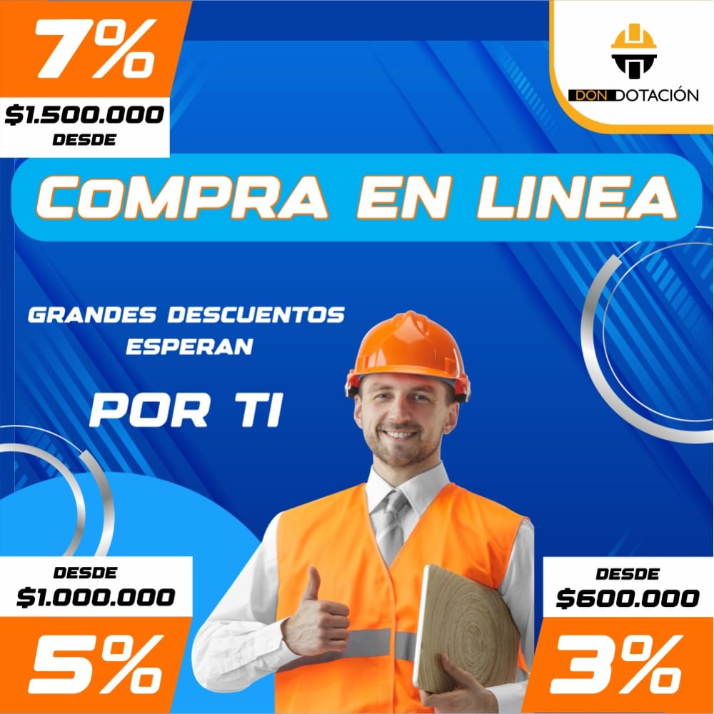 Productos al por mayor de dotación industrial, EPP, ferretería y primeros auxilios. Protege a tus empleados con nuestra amplia selección compra en línea de elementos de seguridad y dotación industrial