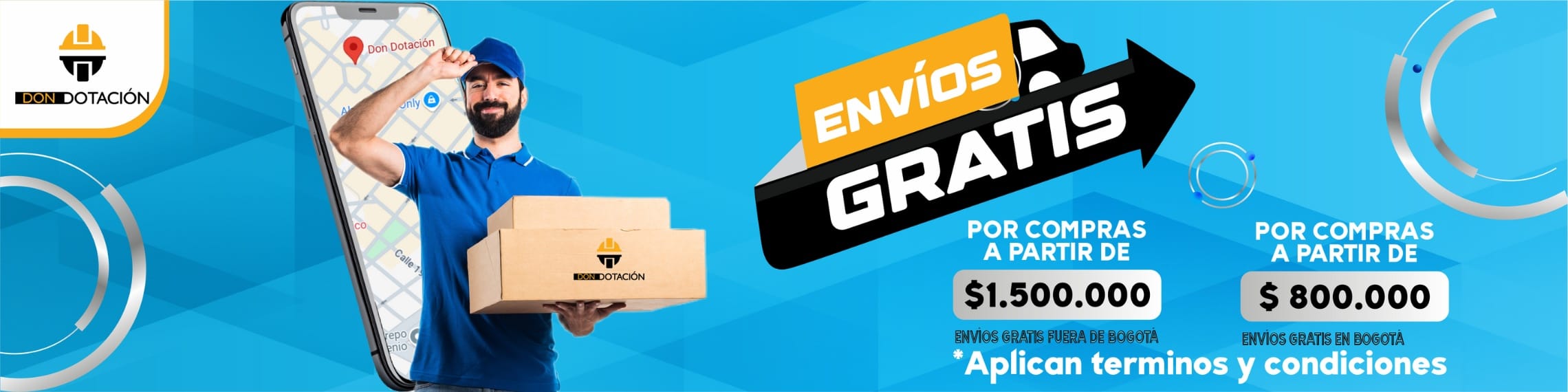 En don dotación encuenta productos Certificados de alta calidad para dotación industrial, EPP, ferretería y primeros auxilios. Resistencia y durabilidad garantizadas