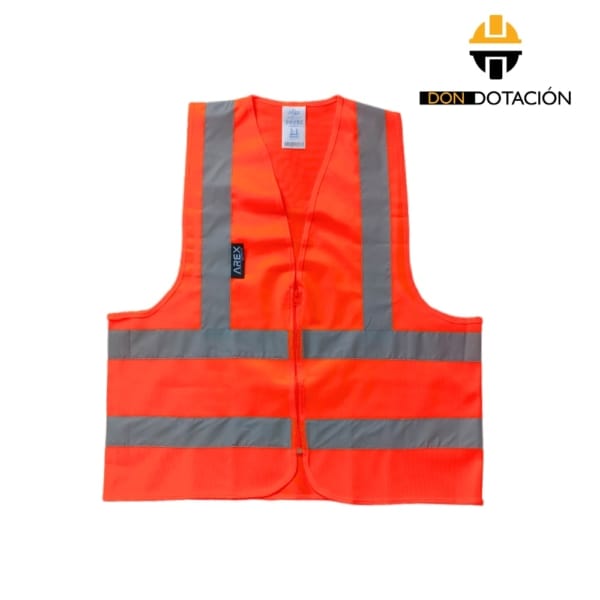 Chaleco Reflectivo Naranja Con Cremallera 120g