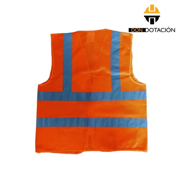 Chaleco con Reflectivo En H Naranja Seguridad Vial